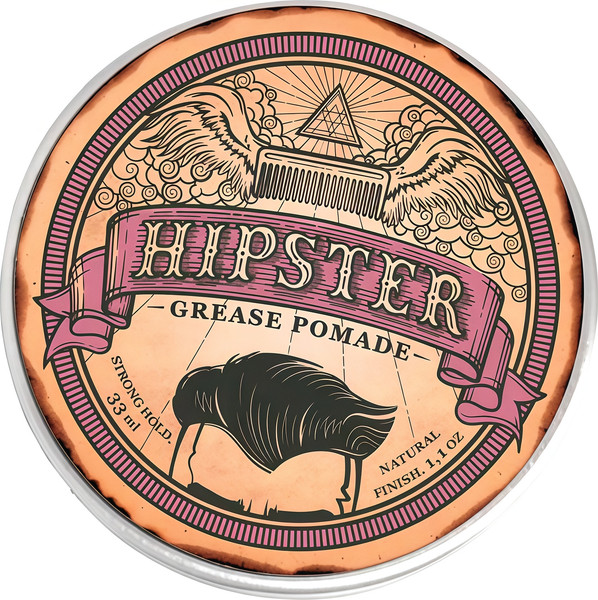 Помада для укладки волос Hipster Grease Pomade Бриолин с сильной фиксацией (33мл) — фото 5