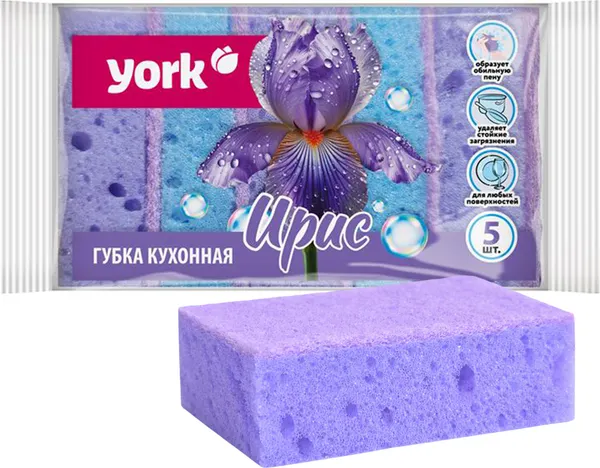 Изображение товара Набор губок для мытья посуды York 032970 (5шт)