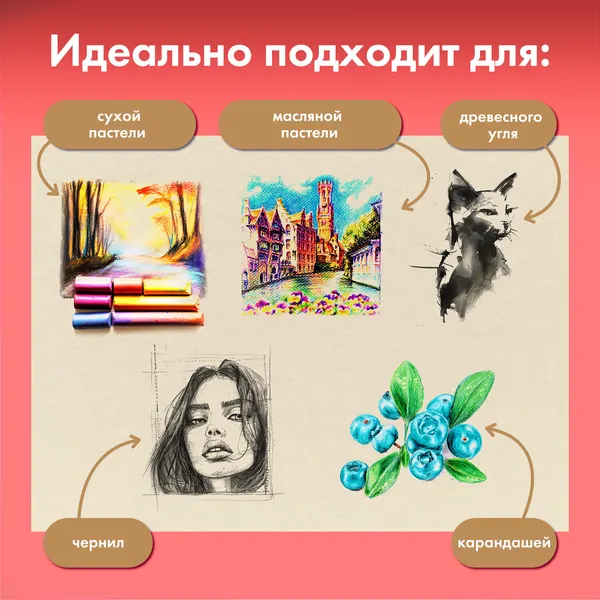 Изображение товара Набор бумаги для рисования Brauberg Art / 117760 (36л)