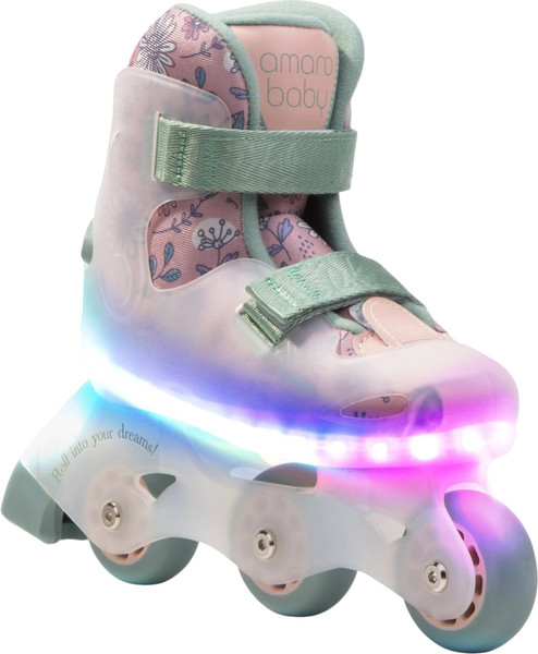 Изображение товара Роликовые коньки Amarobaby Wish / AB25-35WH/0613-31 (розовый/зеленый, р. 31-32)
