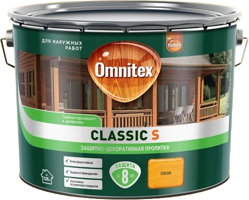 Пропитка для дерева Omnitex Classic S Сосна (9л) — фото 3