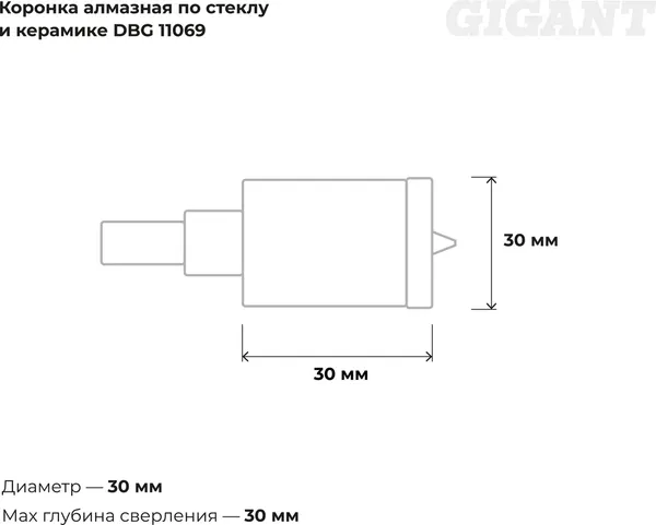 Изображение товара Коронка Gigant DBG 11069