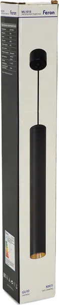 Изображение товара Потолочный светильник Feron ML1018 / 51387 (черный/золотистый)