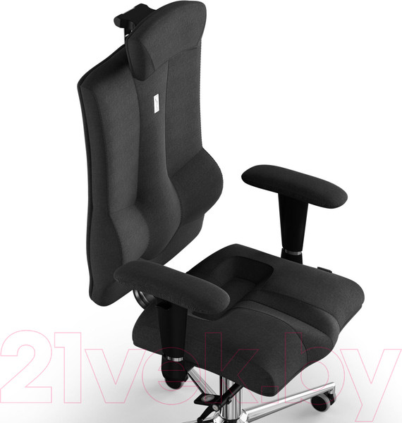 Изображение товара Кресло офисное Kulik System Elegance азур/хром (черный с подголовником)