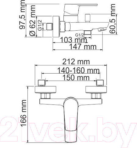 Изображение товара Смеситель Wasserkraft Dill 6101