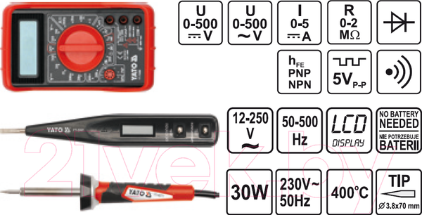 Изображение товара Универсальный набор инструментов Yato YT-39009