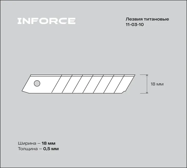 Изображение товара Набор сменных лезвий Inforce 11-03-10 (10шт)