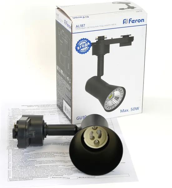 Изображение товара Трековый светильник Feron AL187 / 48705 (черный)