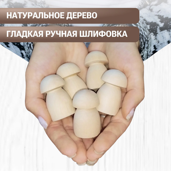 Изображение товара Набор заготовок для творчества Брестская Фабрика Сувениров Грибочки mr_blank_x12 (12шт)