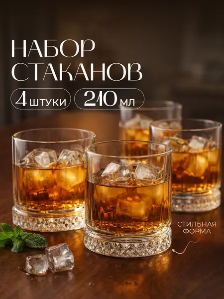 Изображение товара Набор стаканов Kiminy 4ST-210-11 (4шт)