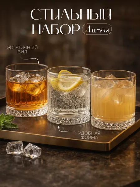 Изображение товара Набор стаканов Kiminy 4ST-210-11 (4шт)