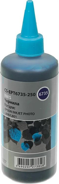 Изображение товара Контейнер с чернилами Cactus CS-EPT6735-250 T6735 (светло-голубой)