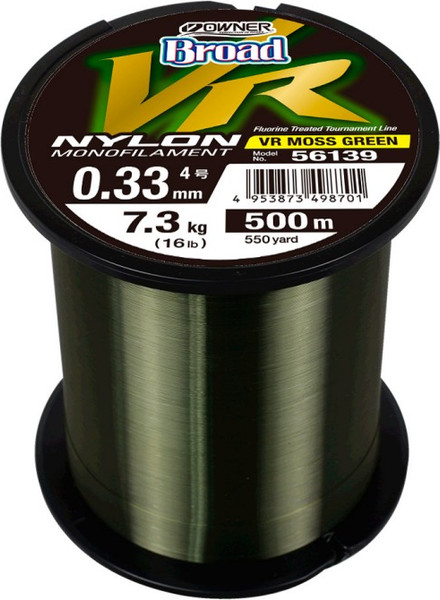 Леска монофильная Owner Broad VR Moss Green Nylon 500м 0.33мм 7.3кг / 56139-033 — фото 5