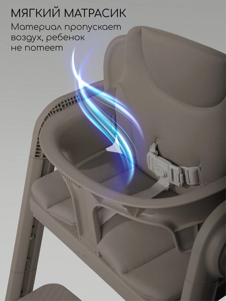 Изображение товара Стульчик для кормления Amarobaby Easy Grow / AB25-23EG/12 (коричневый)