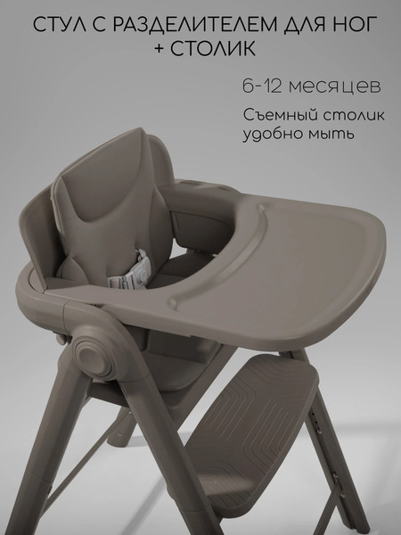 Изображение товара Стульчик для кормления Amarobaby Easy Grow / AB25-23EG/12 (коричневый)