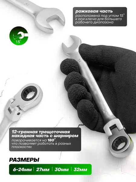 Изображение товара Набор ключей RockForce RF-10342 (66506)