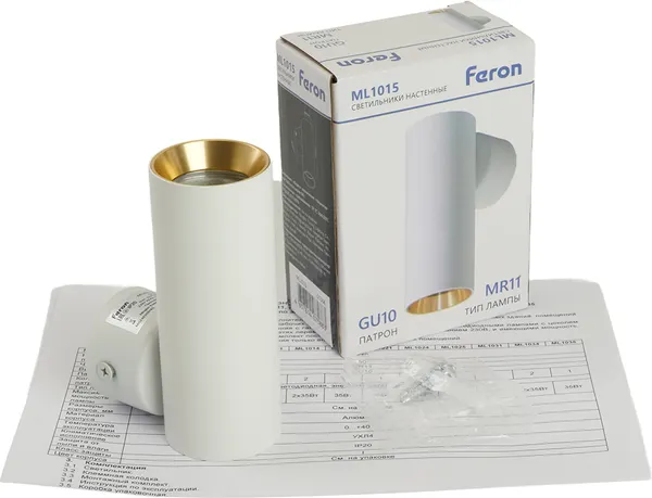 Изображение товара Бра Feron  ML1015 / 51384 (белый/золотистый)