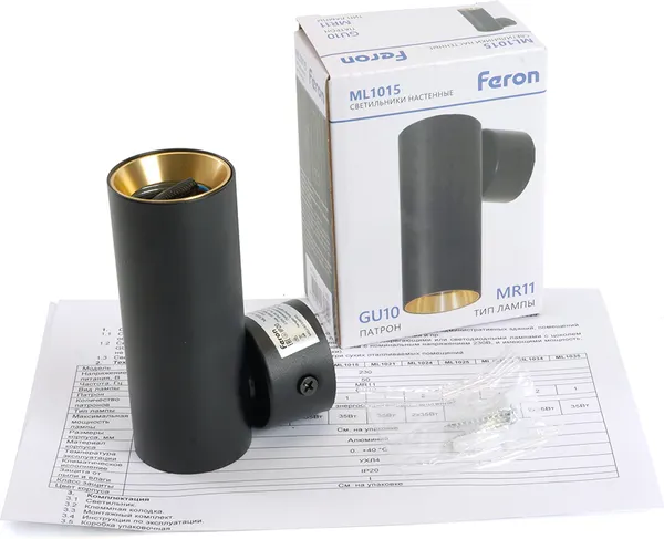 Изображение товара Бра Feron ML1015 / 51385 (черный/золотистый)