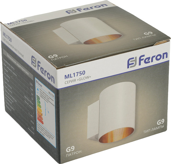 Изображение товара Бра Feron   ML1750 / 48434 (белый/золотистый)