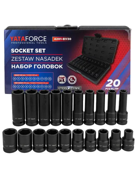 Изображение товара Набор головок слесарных Yataforce YF-4201-BV30 (66380)