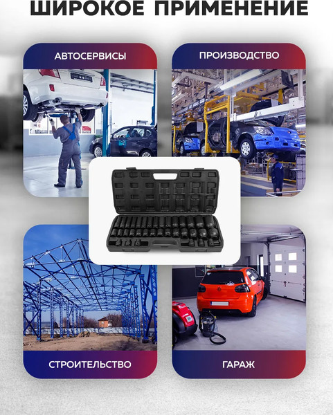 Изображение товара Набор головок слесарных Yataforce YF-4353-BV30 (66576)