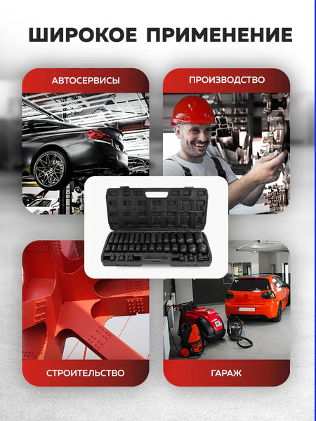 Изображение товара Набор головок слесарных Everforce EF-4353-BV30 (66578)