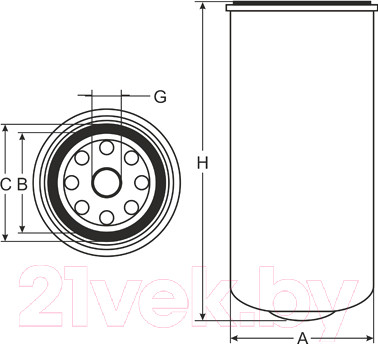 Изображение товара Топливный фильтр SCT ST6057