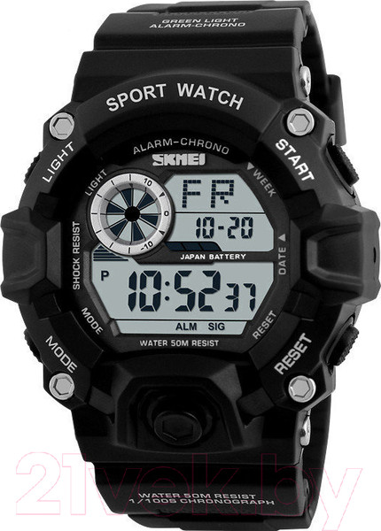 Изображение товара Часы наручные унисекс Skmei 1019-1 (черный)