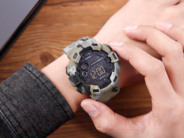 Изображение товара Часы наручные мужские Skmei 1472-1 (зеленый камуфляж)