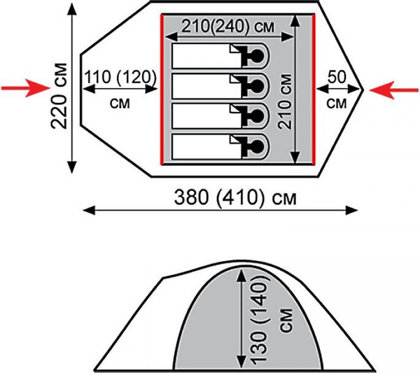 Изображение товара Палатка Tramp Mountain 4 V2 / TRT-24