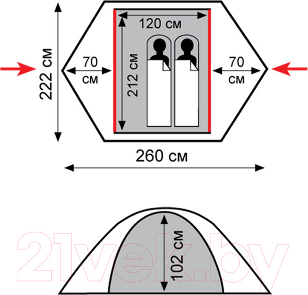 Изображение товара Палатка Tramp Sarma 2 V2 / TRT-30