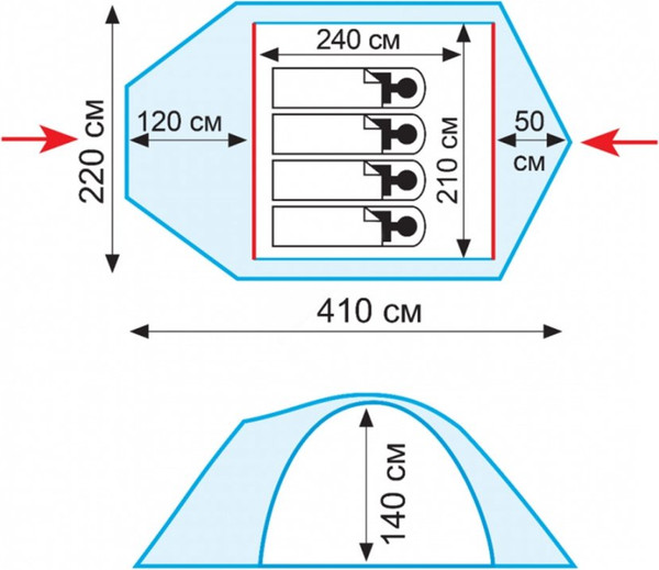 Изображение товара Палатка Tramp Lair 4 V2 / TRT-40