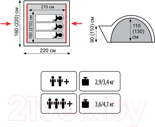 Изображение товара Палатка Tramp Lite Wonder 3 / TLT-006