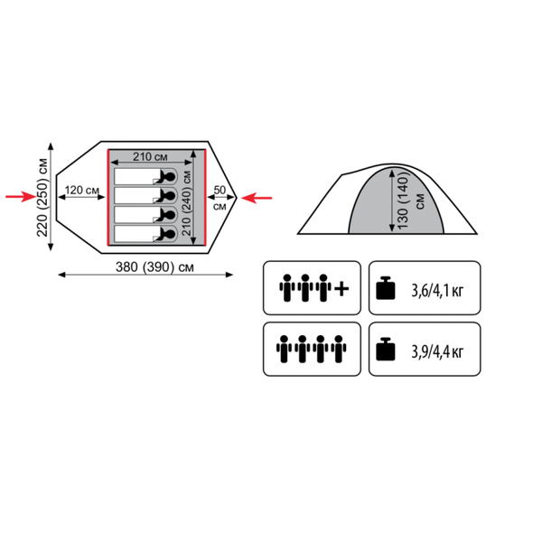 Изображение товара Палатка Tramp Lite Camp 3 / TLT-007