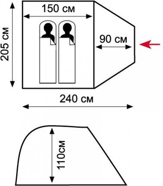 Изображение товара Палатка Tramp Lite Fly 2 / TLT-041