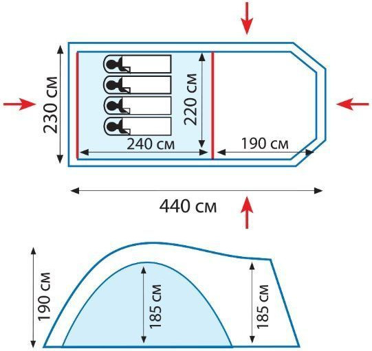 Изображение товара Палатка Tramp Anaconda 4 V2 / TRT-78