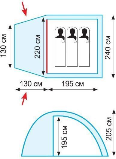 Изображение товара Палатка Tramp Bell 3 V2 / TRT-80