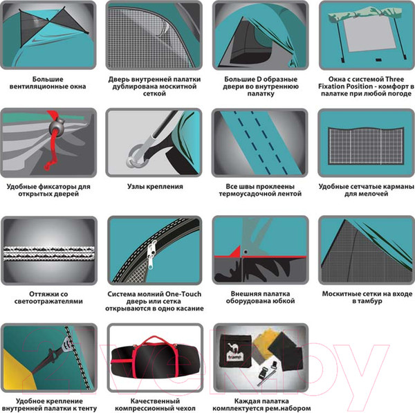 Изображение товара Палатка Tramp Bell 3 V2 / TRT-80