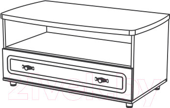 Изображение товара Тумба Мебель-Неман Романтика ВК-09-06 (орех темный)