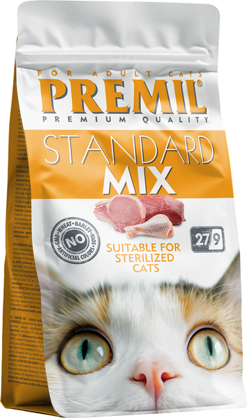 Изображение товара Сухой корм для кошек Premil Standard Mix Premium (1.5кг)