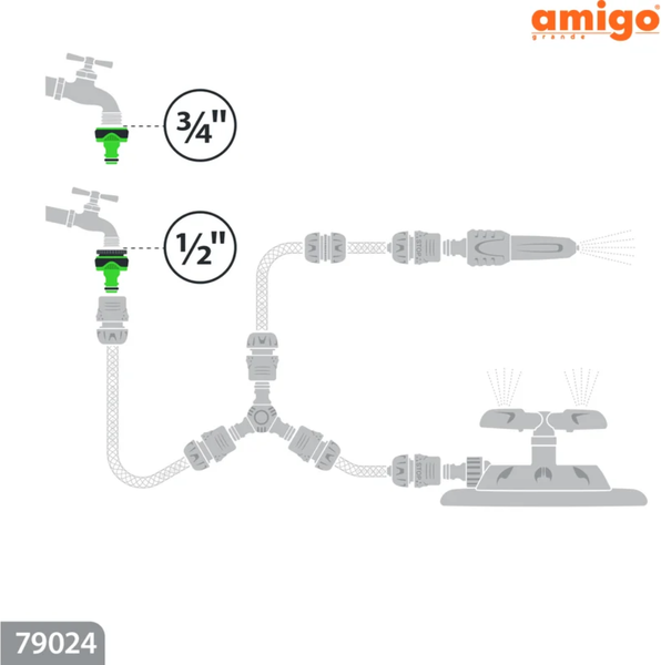 Изображение товара Адаптер для крана AMIGO Grande 79024 (черный/зеленый)