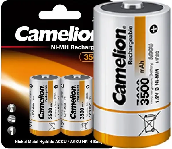 Изображение товара Комплект аккумуляторов Camelion NH-C3500BP2 (2шт)