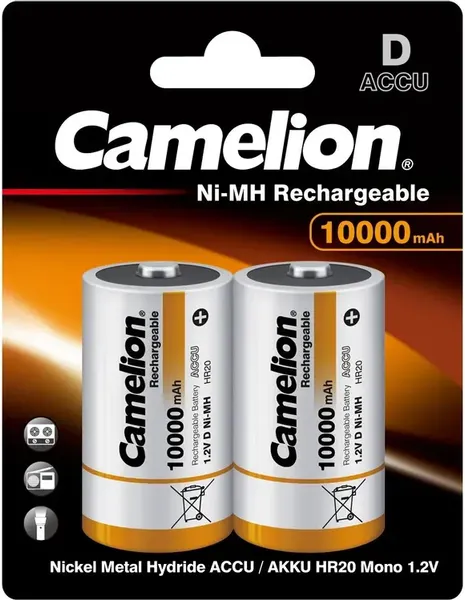 Изображение товара Комплект аккумуляторов Camelion NH-D10000BP2 (2шт)