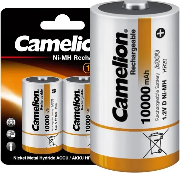 Изображение товара Комплект аккумуляторов Camelion NH-D10000BP2 (2шт)