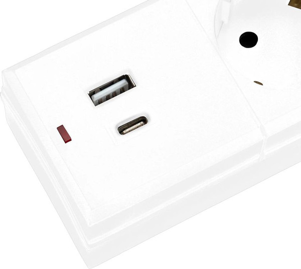 Изображение товара Сетевой фильтр Buro BU-SP1.8_USB_2A-W (1.8м, белый)
