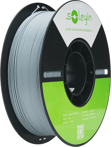 Пластик для 3D-печати Creality PLA Soleyin Ultra 1.75мм / 3301010606 (1кг, серый) — фото 3