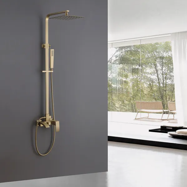 Изображение товара Душевая система со смесителем Abber Wasserfall AF8616GL (золото матовое)