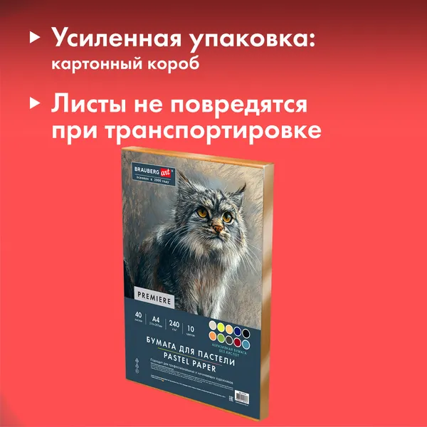 Изображение товара Набор бумаги для рисования Brauberg Art / 117767 (40л, 10цв)