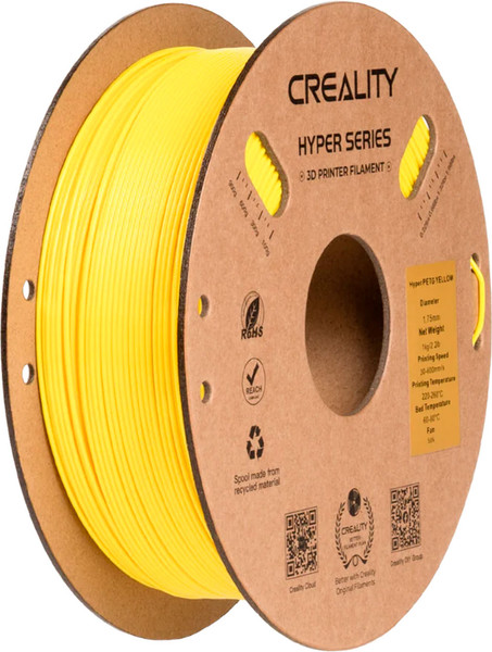 Изображение товара Пластик для 3D-печати Creality Petg Hyper 1.75мм / 3301030071 (1кг, желтый)