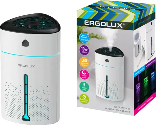 Изображение товара Ультразвуковой увлажнитель воздуха Ergolux ELX-HUM01-C01